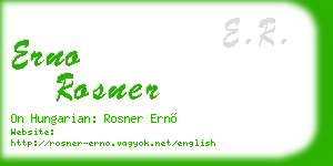 erno rosner business card